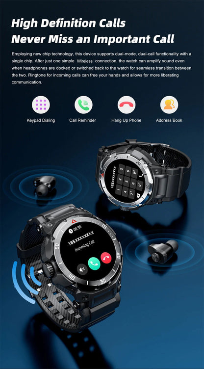 2 In 1 Bluetooth Headset Smart Watches With Earbuds Waterproof - Sonic Online Shop OM - 2 In 1 Bluetooth Headset Smart Watches With Earbuds Waterproof - Sonic Online Shop OM 