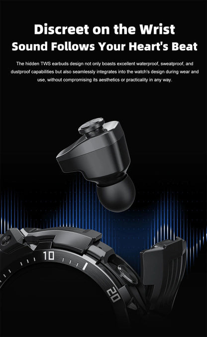 2 In 1 Bluetooth Headset Smart Watches With Earbuds Waterproof - Sonic Online Shop OM - 2 In 1 Bluetooth Headset Smart Watches With Earbuds Waterproof - Sonic Online Shop OM 
