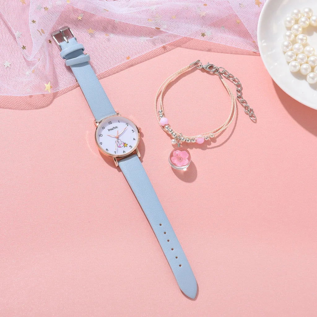 5pcs Women Watch Bracelet Set Leather Cute Rabbit - Sonic Online Shop OM - 5pcs Women Watch Bracelet Set Leather Cute Rabbit - Sonic Online Shop OM - 5pcs Women Watch Bracelet Set Leather Cute Rabbit - Sonic Online Shop OM -  