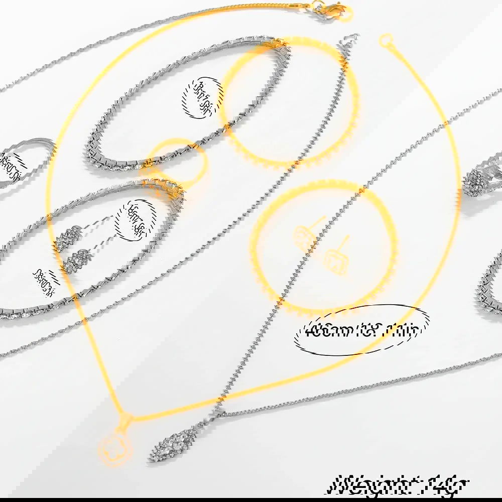 7pcs Women's Watch Fashion Casual Round Pointer Quartz Watch and Necklace Bracelet Ring Earring Set - Sonic Online Shop OM - 7pcs Women's Watch Fashion Casual Round Pointer Quartz Watch and Necklace Bracelet Ring Earring Set - Sonic Online Shop OM - 7pcs Women's Watch Fashion Casual Round Pointer Quartz Watch and Necklace Bracelet Ring Earring Set - Sonic Online Shop OM -  