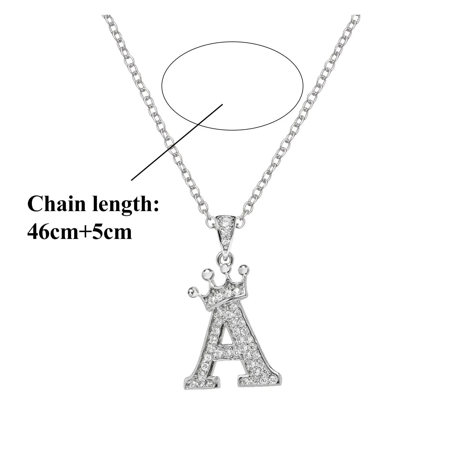 A-Z Letter Initial Pendant Necklace Silver Color - Sonic Online Shop OM - A-Z Letter Initial Pendant Necklace Silver Color - Sonic Online Shop OM - A-Z Letter Initial Pendant Necklace Silver Color - Sonic Online Shop OM -  