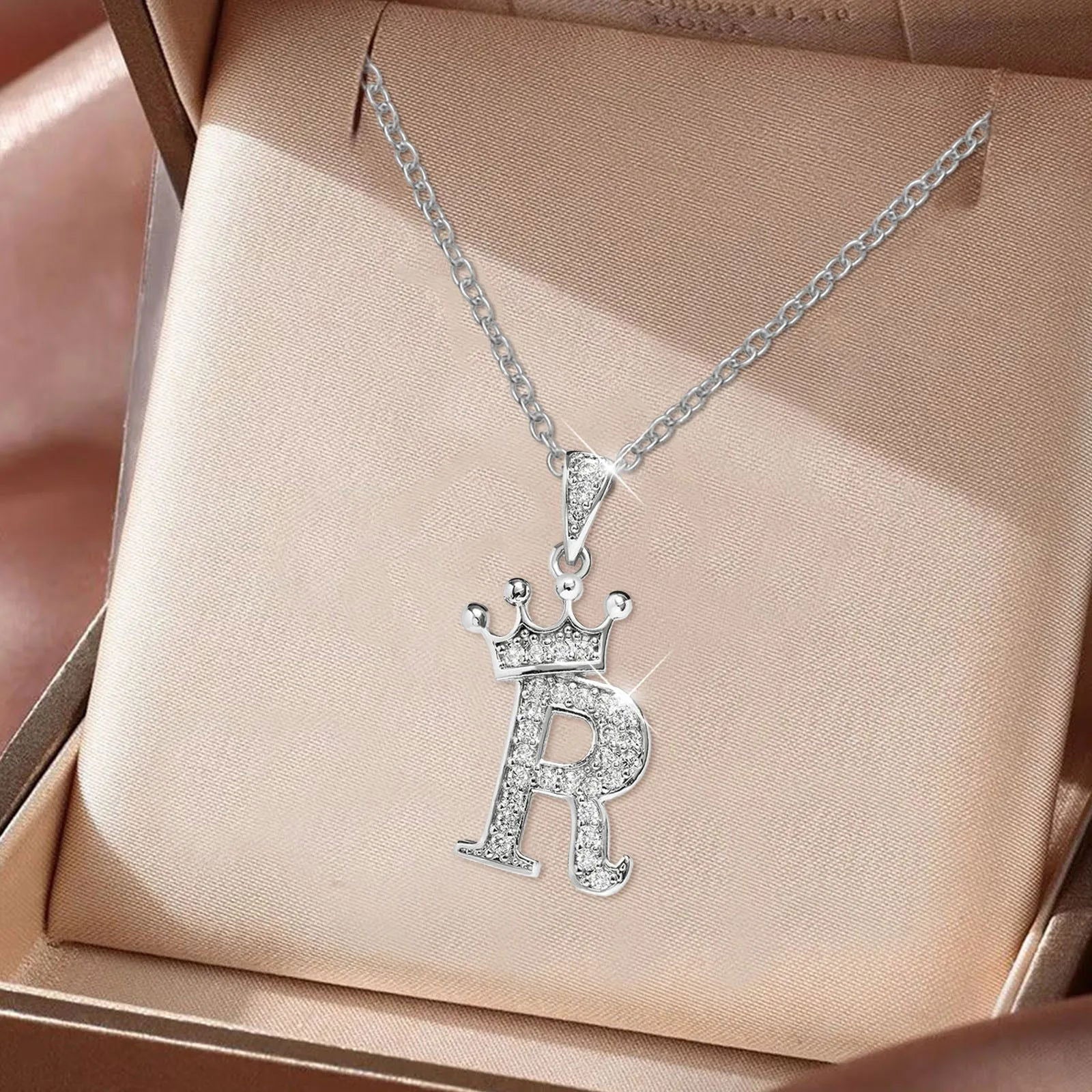 A-Z Letter Initial Pendant Necklace Silver Color - Sonic Online Shop OM - A-Z Letter Initial Pendant Necklace Silver Color - Sonic Online Shop OM - A-Z Letter Initial Pendant Necklace Silver Color - Sonic Online Shop OM -  