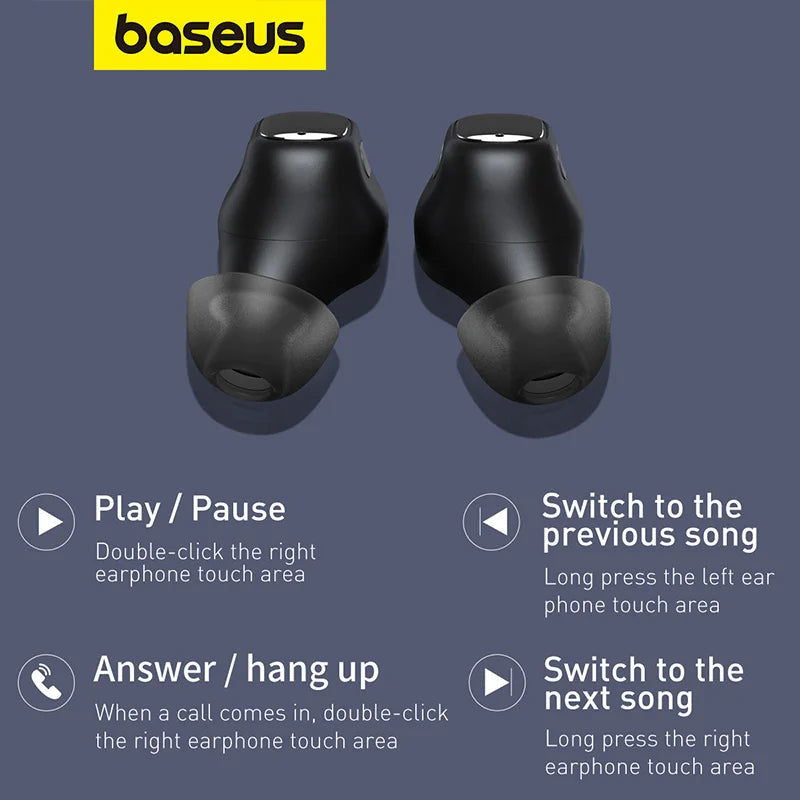 Baseus Bowie WM01 TWS Wireless Earphones Bluetooth 5.3 - Sonic Online Shop OM - Baseus Bowie WM01 TWS Wireless Earphones Bluetooth 5.3 - Sonic Online Shop OM - Baseus Bowie WM01 TWS Wireless Earphones Bluetooth 5.3 - Sonic Online Shop OM -  