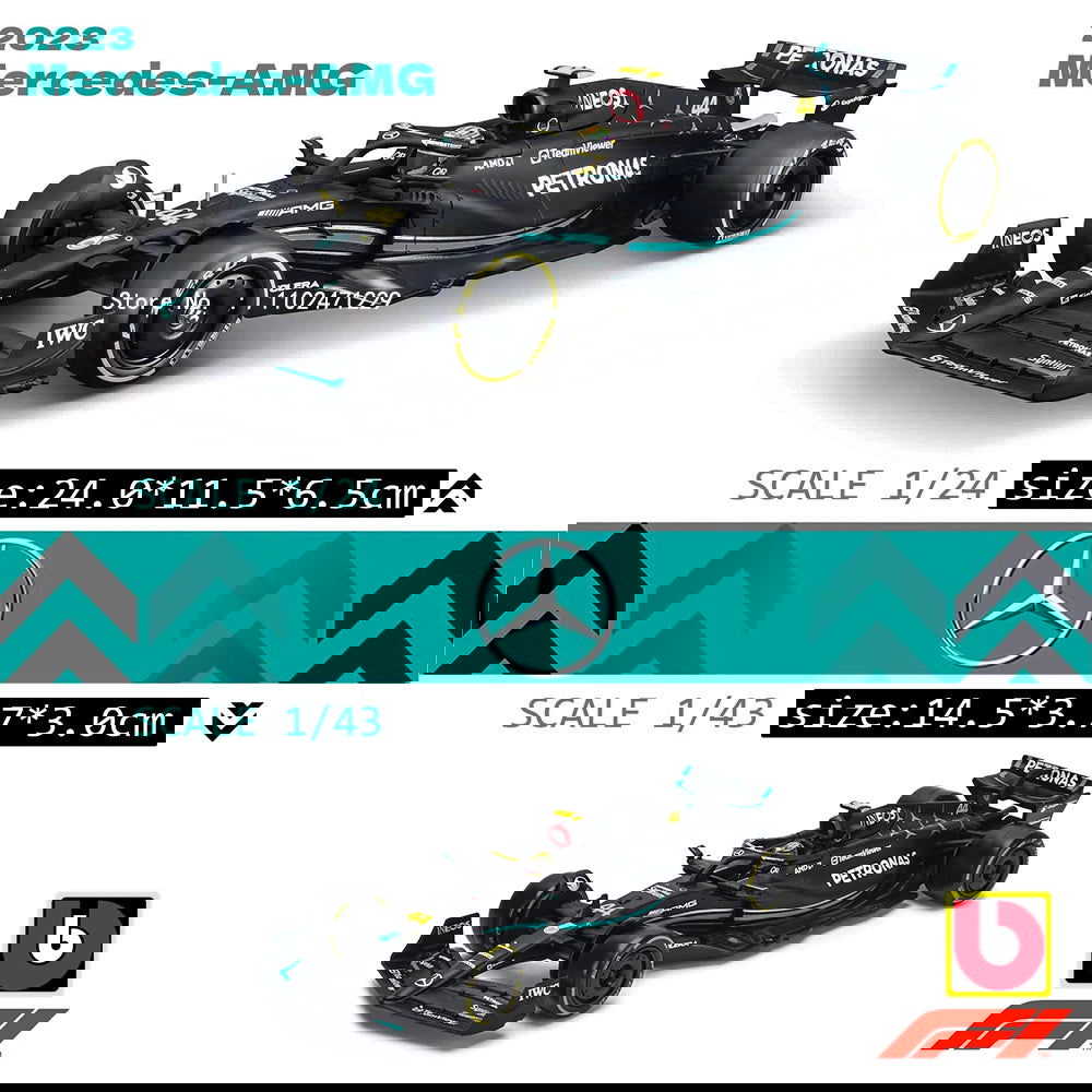 Bburago 1:24 Mercedes-AMG F1 Team W14 2023 #44 Hamilton #63 George Red Bull RB18 Alloy Car Model Formula One Die Casting Model - Sonic Online Shop OM - Bburago 1:24 Mercedes-AMG F1 Team W14 2023 #44 Hamilton #63 George Red Bull RB18 Alloy Car Model Formula One Die Casting Model - Sonic Online Shop OM - Bburago 1:24 Alloy Car Model Formula One Die Casting Model - Sonic Online Shop OM -  
