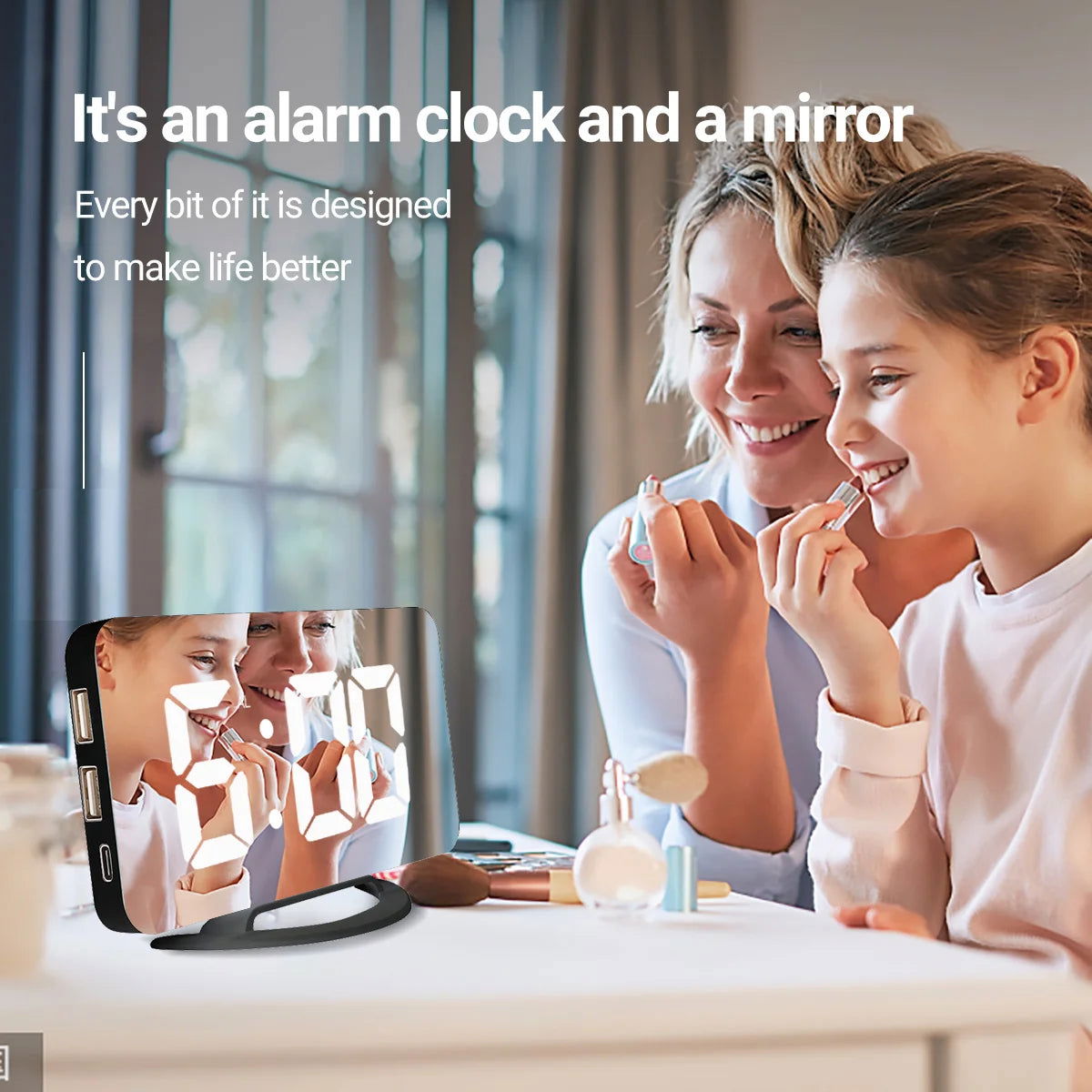 Digital Alarm Clock 7" Large LED Mirror Electronic Clocks  Wall Modern Clocks Watches - Sonic Online Shop OM - Digital Alarm Clock 7" Large LED Mirror Electronic Clocks  Wall Modern Clocks Watches - Sonic Online Shop OM - Digital Alarm Clock 7" Large LED Mirror Electronic Clocks  Wall Modern Clocks Watches - Sonic Online Shop OM -  