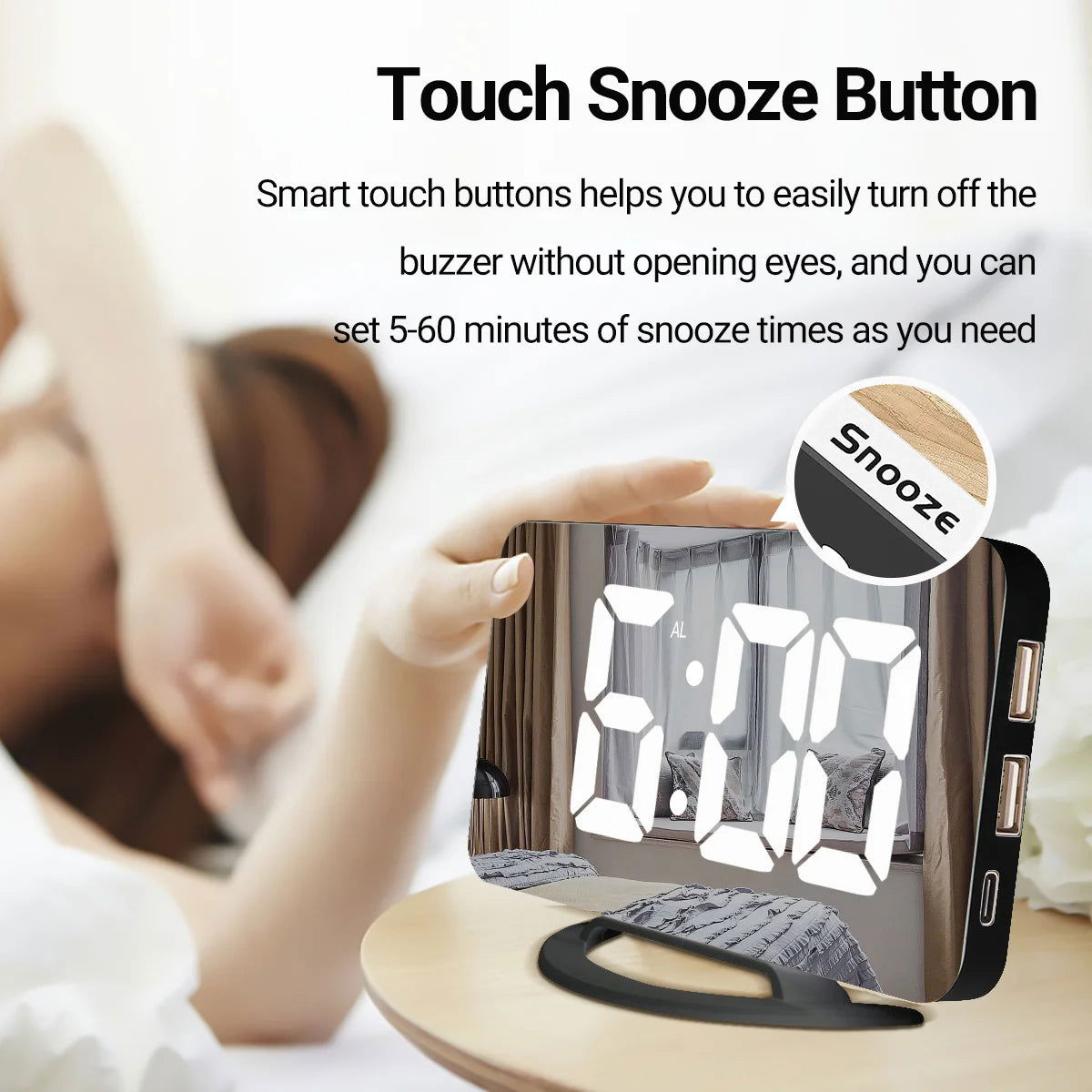 Digital Alarm Clock 7" Large LED Mirror Electronic Clocks  Wall Modern Clocks Watches - Sonic Online Shop OM - Digital Alarm Clock 7" Large LED Mirror Electronic Clocks  Wall Modern Clocks Watches - Sonic Online Shop OM - Digital Alarm Clock 7" Large LED Mirror Electronic Clocks  Wall Modern Clocks Watches - Sonic Online Shop OM -  