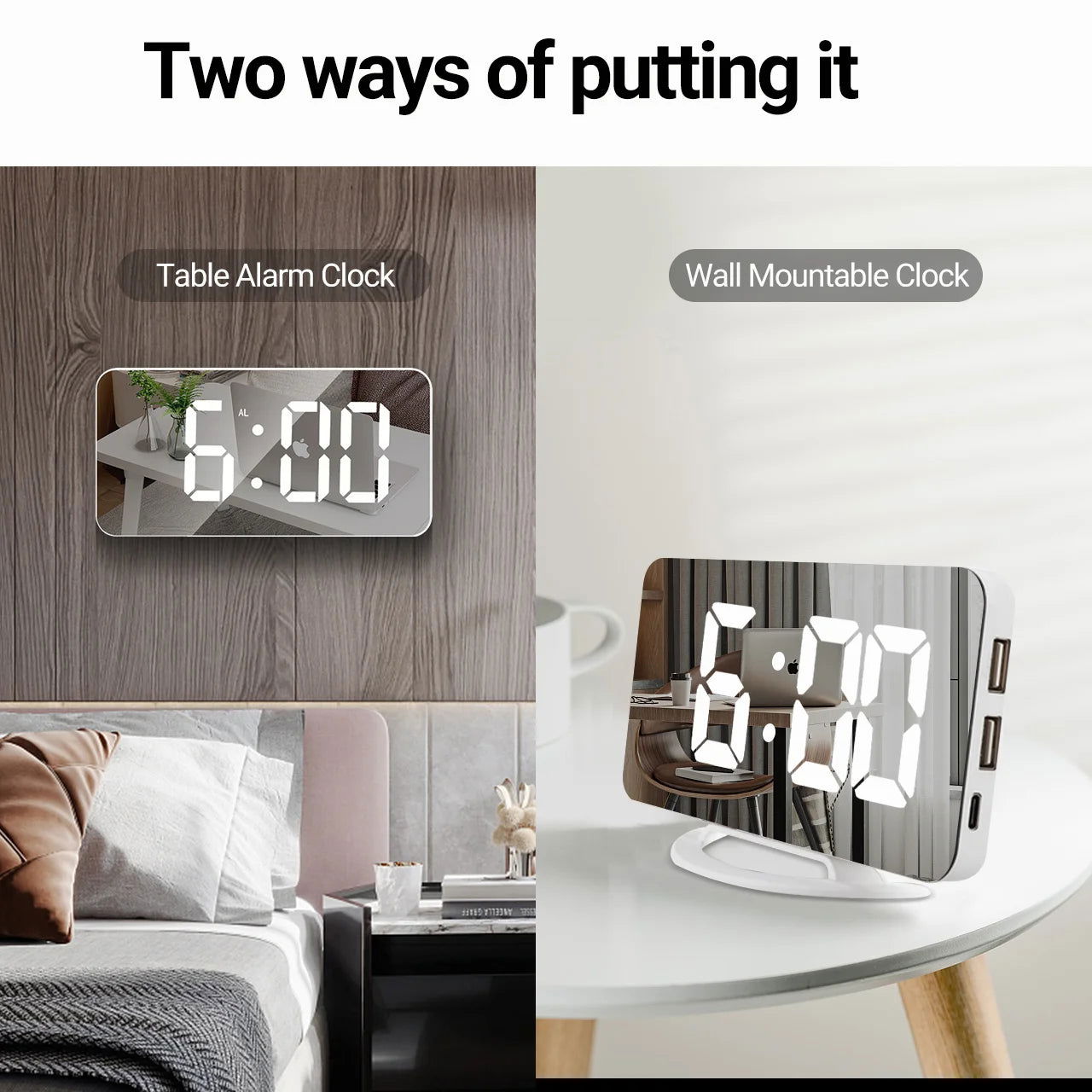 Digital Alarm Clock 7" Large LED Mirror Electronic Clocks  Wall Modern Clocks Watches - Sonic Online Shop OM - Digital Alarm Clock 7" Large LED Mirror Electronic Clocks  Wall Modern Clocks Watches - Sonic Online Shop OM - Digital Alarm Clock 7" Large LED Mirror Electronic Clocks  Wall Modern Clocks Watches - Sonic Online Shop OM -  