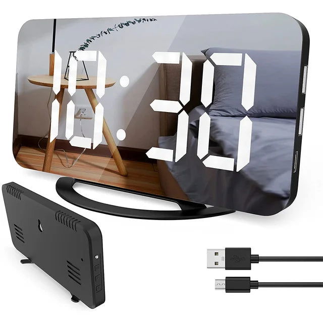 Digital Alarm Clock 7" Large LED Mirror Electronic Clocks  Wall Modern Clocks Watches - Sonic Online Shop OM - Digital Alarm Clock 7" Large LED Mirror Electronic Clocks  Wall Modern Clocks Watches - Sonic Online Shop OM - Digital Alarm Clock 7" Large LED Mirror Electronic Clocks  Wall Modern Clocks Watches - Sonic Online Shop OM -  