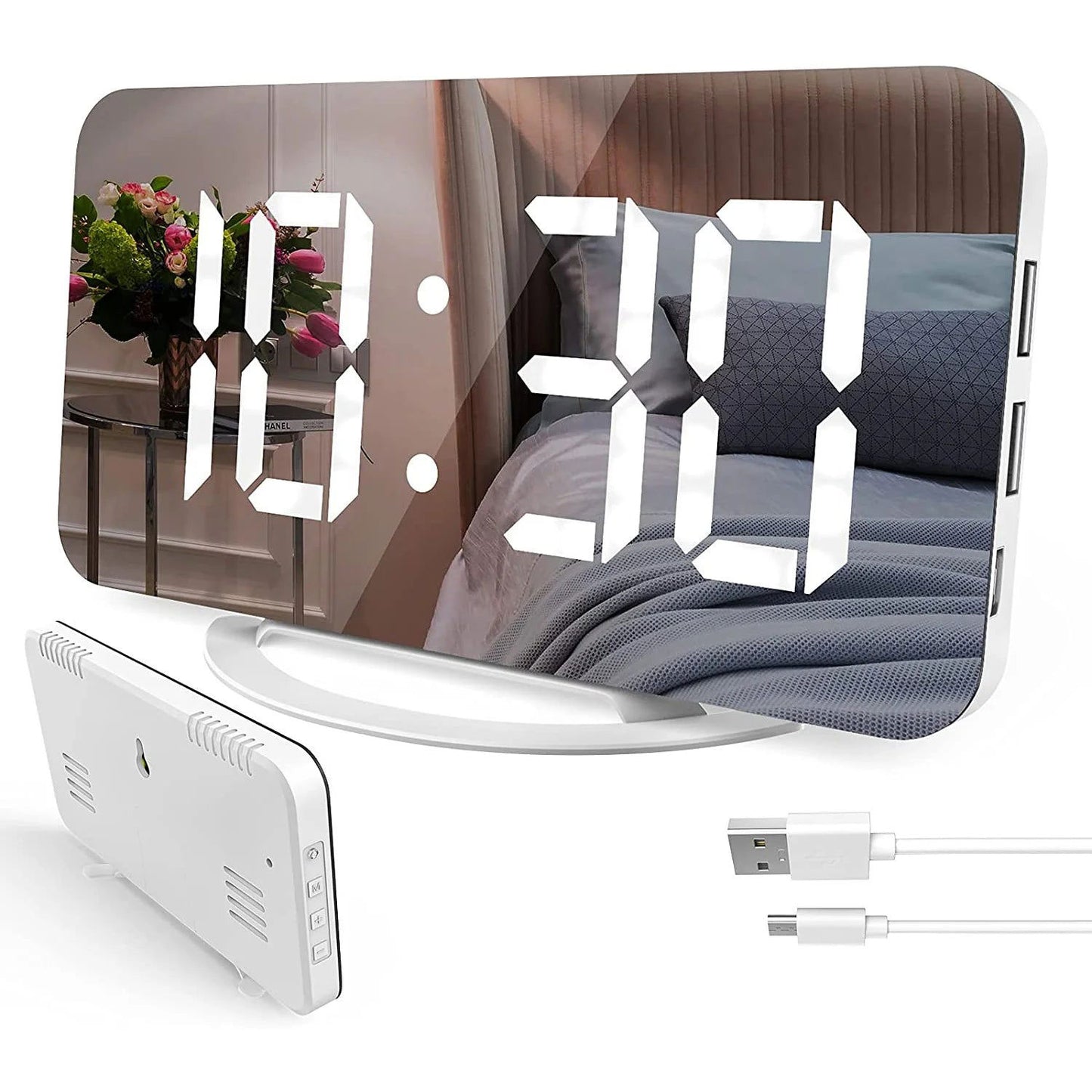 Digital Alarm Clock 7" Large LED Mirror Electronic Clocks  Wall Modern Clocks Watches - Sonic Online Shop OM - Digital Alarm Clock 7" Large LED Mirror Electronic Clocks  Wall Modern Clocks Watches - Sonic Online Shop OM - Digital Alarm Clock 7" Large LED Mirror Electronic Clocks  Wall Modern Clocks Watches - Sonic Online Shop OM -  