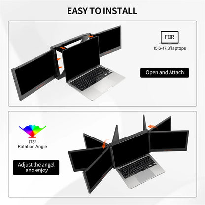 GTMEDIA 11.6 Inch Portable Monitor Laptop Triple Dual Extender Screen Full View 1920x1080 IPS FHD Fold Display Laptops Monitor - Sonic Online Shop OM - GTMEDIA 11.6 Inch Portable Monitor Laptop Triple Dual Extender Screen Full View 1920x1080 IPS FHD Fold Display Laptops Monitor - Sonic Online Shop OM - GTMEDIA 11.6 Inch Portable Monitor Laptop Triple Dual Extender Screen Full View 1920x1080 IPS FHD Fold Display Laptops Monitor - Sonic Online Shop OM -  -   