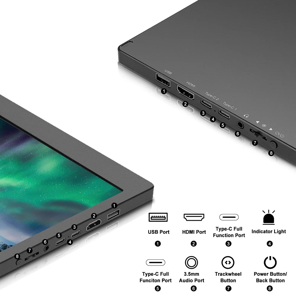 GTMEDIA 11.6 Inch Portable Monitor Laptop Triple Dual Extender Screen Full View 1920x1080 IPS FHD Fold Display Laptops Monitor - Sonic Online Shop OM - GTMEDIA 11.6 Inch Portable Monitor Laptop Triple Dual Extender Screen Full View 1920x1080 IPS FHD Fold Display Laptops Monitor - Sonic Online Shop OM -   
