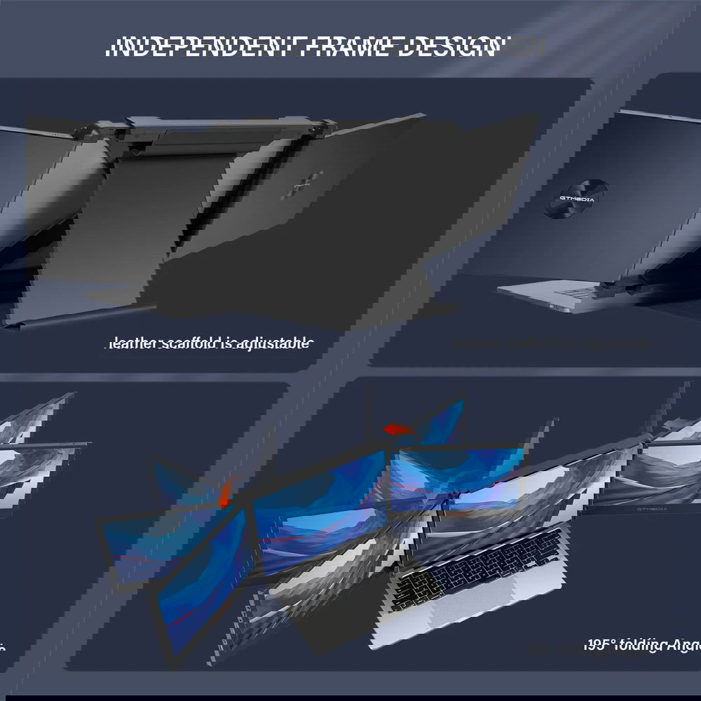 GTMEDIA 11.6 Inch Portable Monitor Laptop Triple Dual Extender Screen Full View 1920x1080 IPS FHD Fold Display Laptops Monitor - Sonic Online Shop OM - GTMEDIA 11.6 Inch Portable Monitor Laptop Triple Dual Extender Screen Full View 1920x1080 IPS FHD Fold Display Laptops Monitor - Sonic Online Shop OM -   