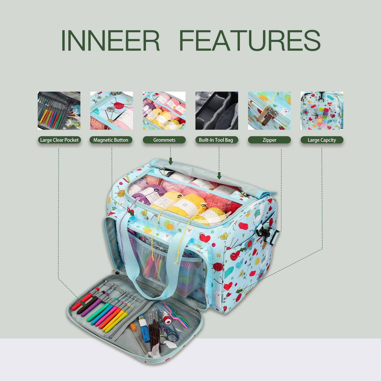 KOOKNIT Knitting Bag Yarn for Crochet - Sonic Online Shop OM - KOOKNIT Knitting Bag Yarn for Crochet - Sonic Online Shop OM - KOOKNIT Knitting Bag Yarn for Crochet - Sonic Online Shop OM -  