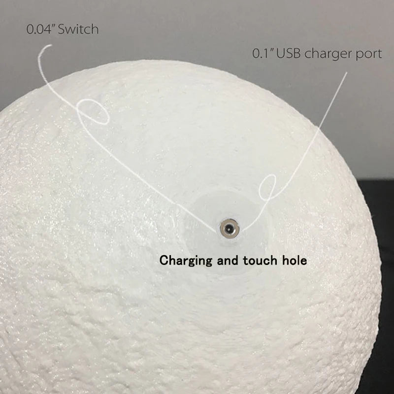 Moon Lamp  16 Colors LED 3D Moon Light Touch Remote Control Rechargeable - Sonic Online Shop OM -  