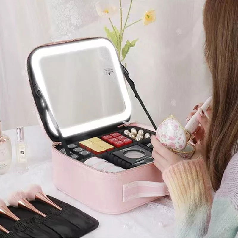 New LED Lighted Cosmetic Case with Mirror - Sonic Online Shop OM - New LED Lighted Cosmetic Case with Mirror - Sonic Online Shop OM - New LED Lighted Cosmetic Case with Mirror - Sonic Online Shop OM -  