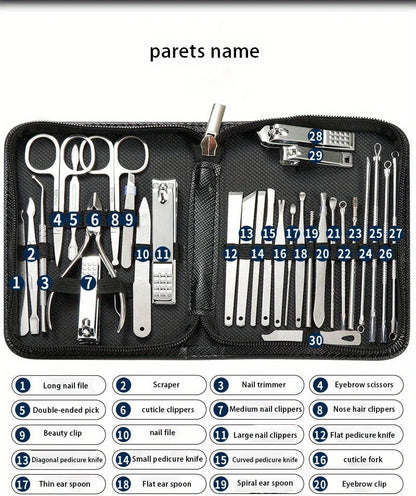 New Manicure Set 30 in 1 Nail Clippers Set - Sonic Online Shop OM - New Manicure Set 30 in 1 Nail Clippers Set - Sonic Online Shop OM 