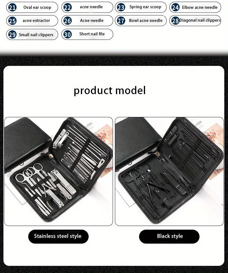 New Manicure Set 30 in 1 Nail Clippers Set - Sonic Online Shop OM - New Manicure Set 30 in 1 Nail Clippers Set - Sonic Online Shop OM 