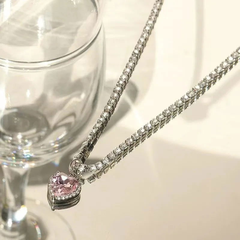 Pink Heart Pendant Necklace for Lovers - Sonic Online Shop OM - Pink Heart Pendant Necklace for Lovers - Sonic Online Shop OM - Pink Heart Pendant Necklace for Lovers - Sonic Online Shop OM -  