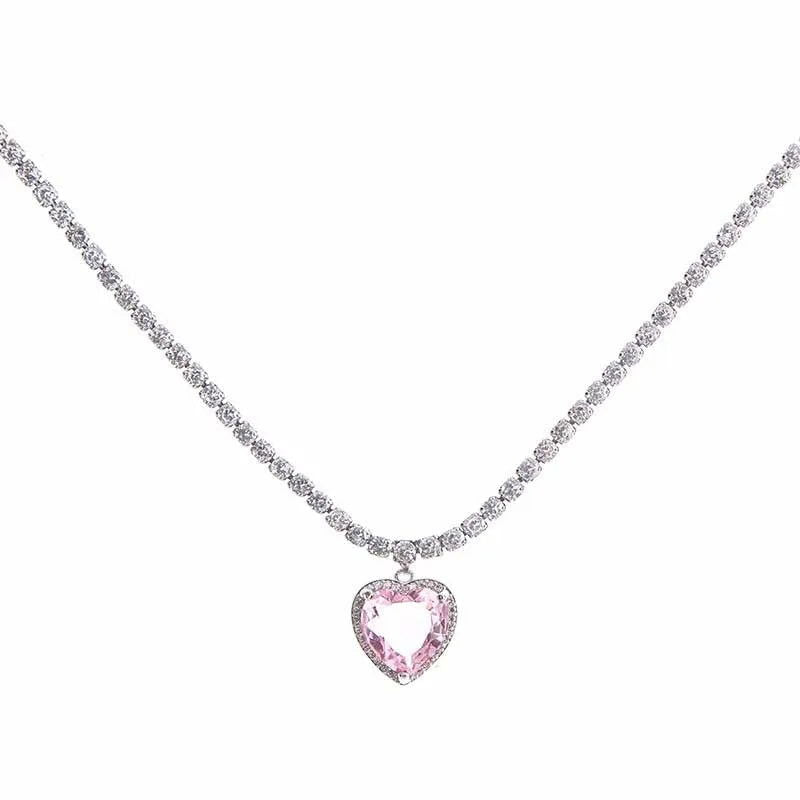 Pink Heart Pendant Necklace for Lovers - Sonic Online Shop OM - Pink Heart Pendant Necklace for Lovers - Sonic Online Shop OM - Pink Heart Pendant Necklace for Lovers - Sonic Online Shop OM -  