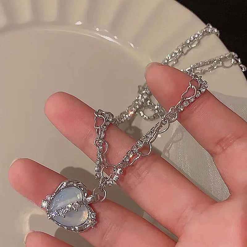 Pink Heart Pendant Necklace for Lovers - Sonic Online Shop OM - Pink Heart Pendant Necklace for Lovers - Sonic Online Shop OM - Pink Heart Pendant Necklace for Lovers - Sonic Online Shop OM -  