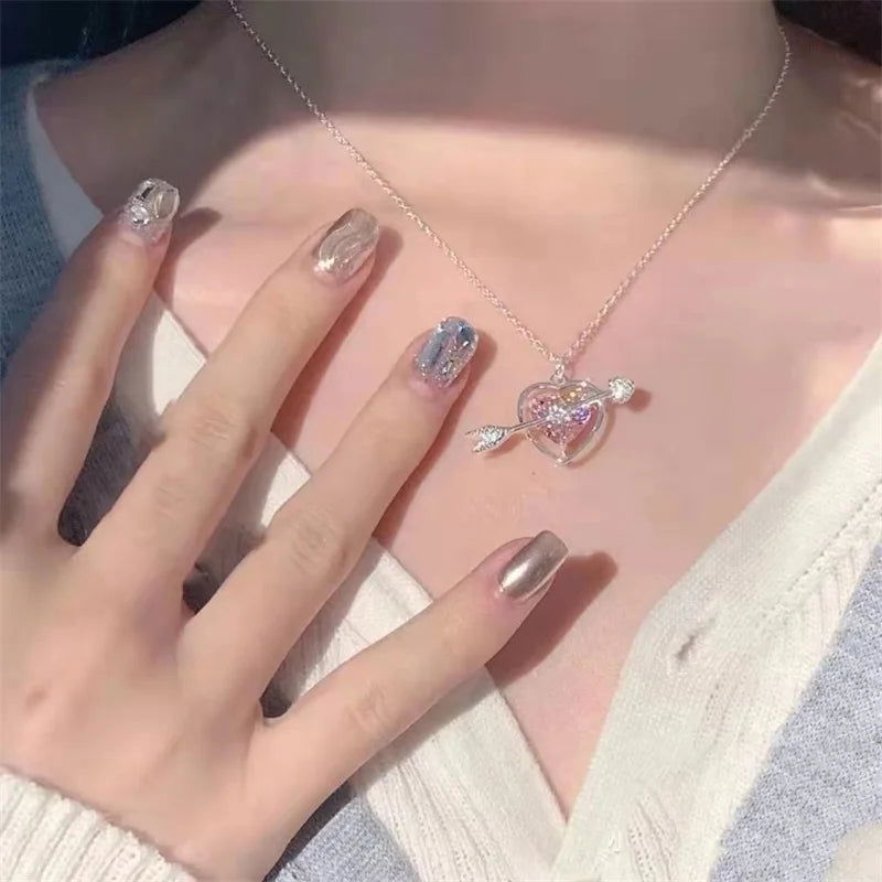 Pink Heart Pendant Necklace for Lovers - Sonic Online Shop OM - Pink Heart Pendant Necklace for Lovers - Sonic Online Shop OM - Pink Heart Pendant Necklace for Lovers - Sonic Online Shop OM -  