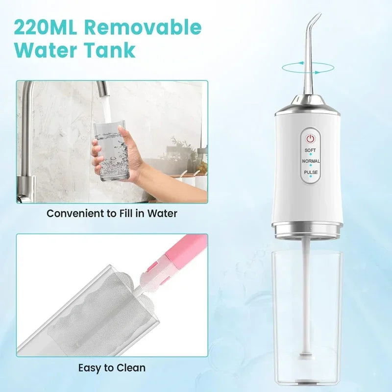Portable Dental Water Flosser Oral Irrigator USB Rechargeable - Sonic Online Shop OM - Portable Dental Water Flosser Oral Irrigator USB Rechargeable - Sonic Online Shop OM - Portable Dental Water Flosser Oral Irrigator USB Rechargeable - Sonic Online Shop OM -  