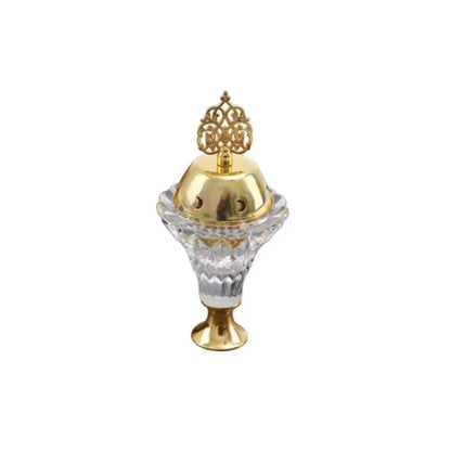 1Pc Artificial Crystal Incense Burner With Cover