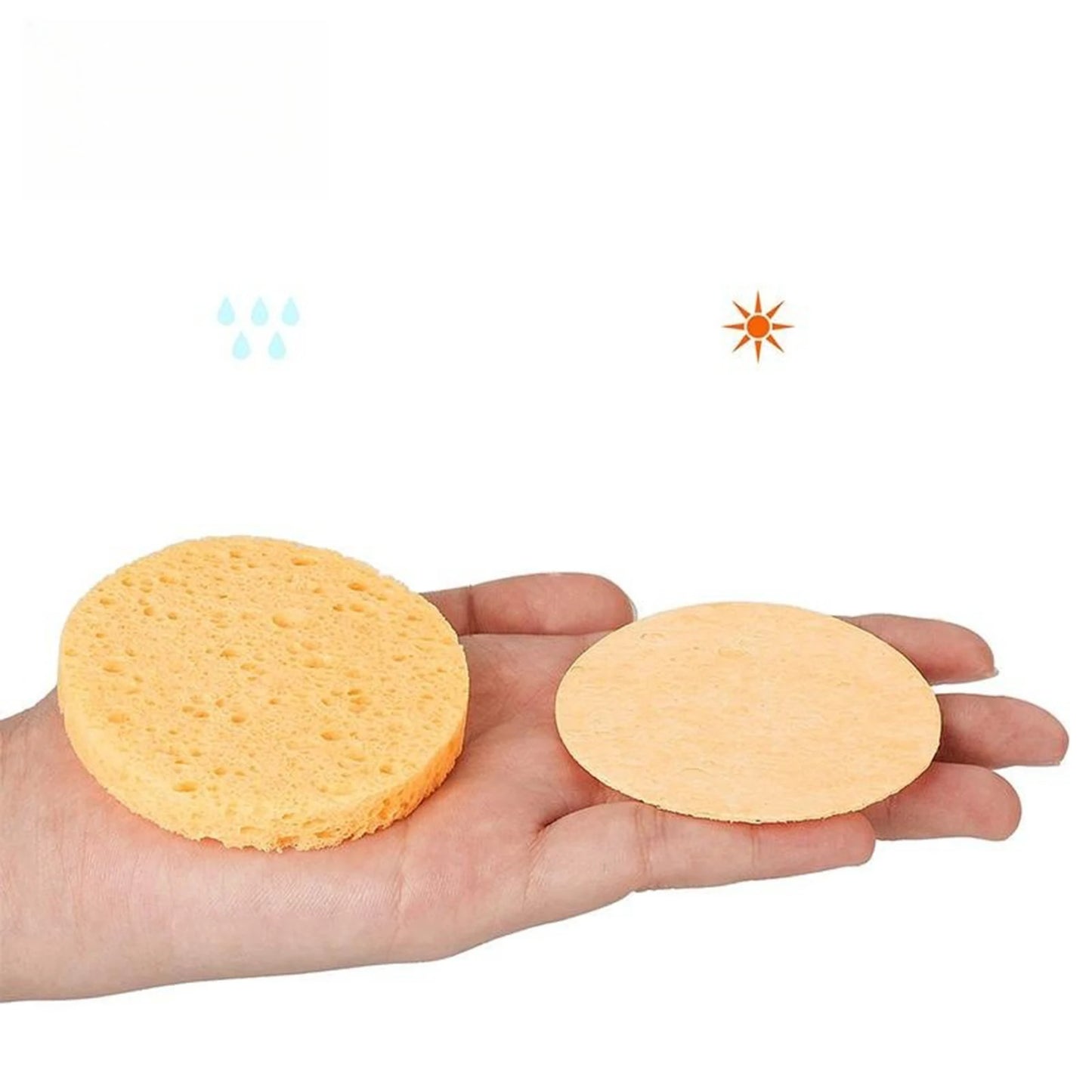 Exfoliating Compressed Face Sponges Cellulose Disposable Facial Cleansing Sponge Pad for Men Women Skin Massage Facial Cleansing