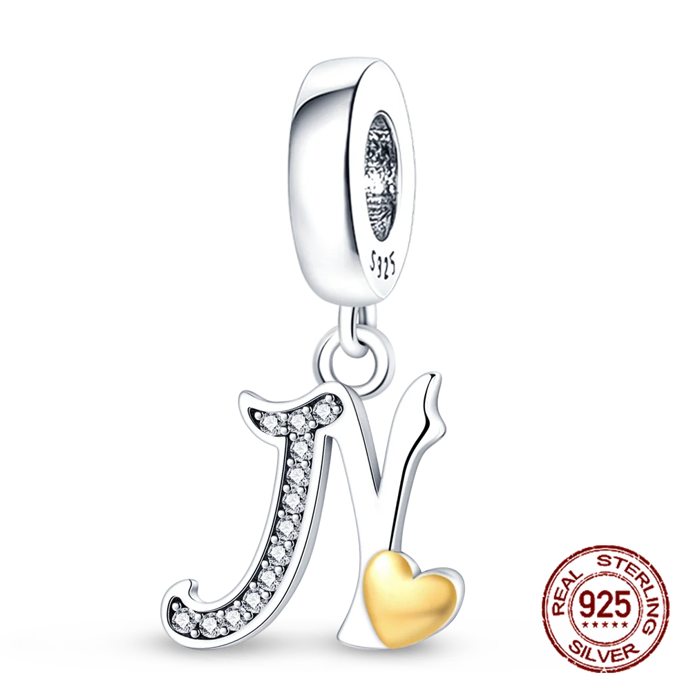 925 sterling silver A-Z English letters pendant - Bracelet - Pandora style - Sonic Online Shop OM - 48869858836771 