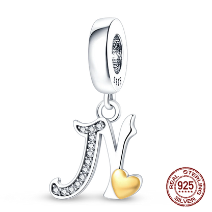 925 sterling silver A-Z English letters pendant - Bracelet - Pandora style - Sonic Online Shop OM - 48869858836771 