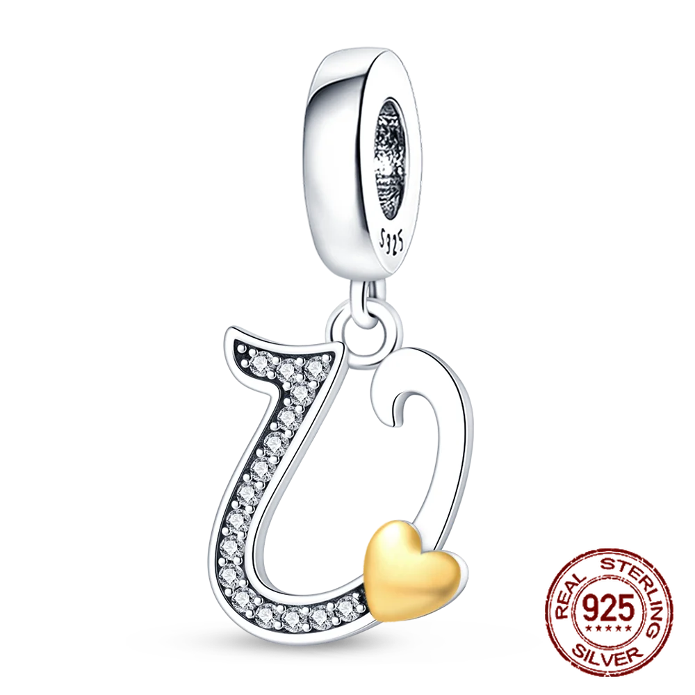 925 sterling silver A-Z English letters pendant - Bracelet - Pandora style - Sonic Online Shop OM - 48869858574627 