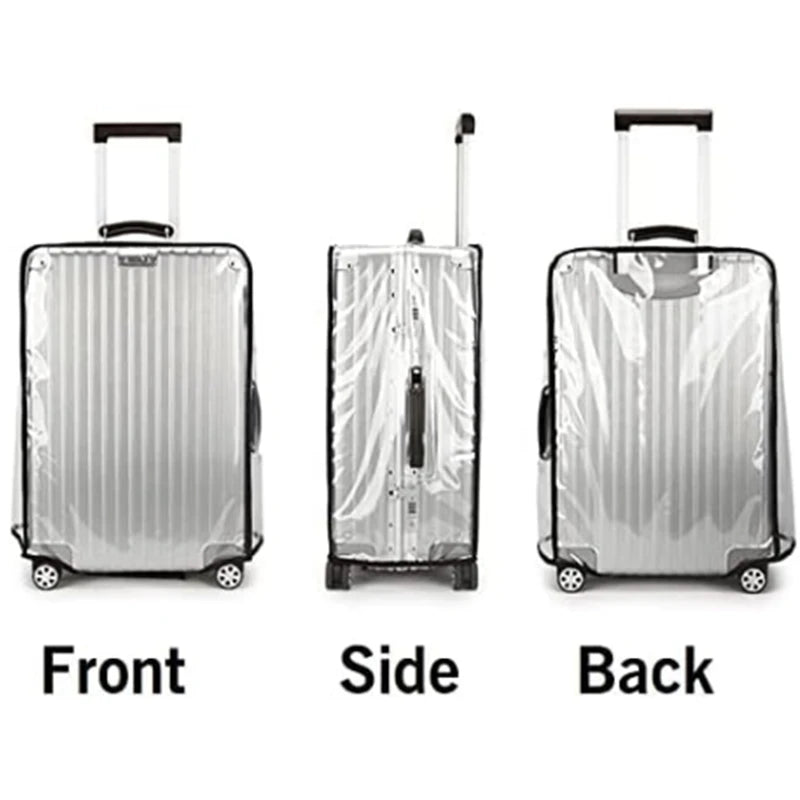 New 20-30inch Luggage Cover Transparent Protector Waterproof Thickened Suitcase Cover PVC Rolling Cover for Traveling Suitcase