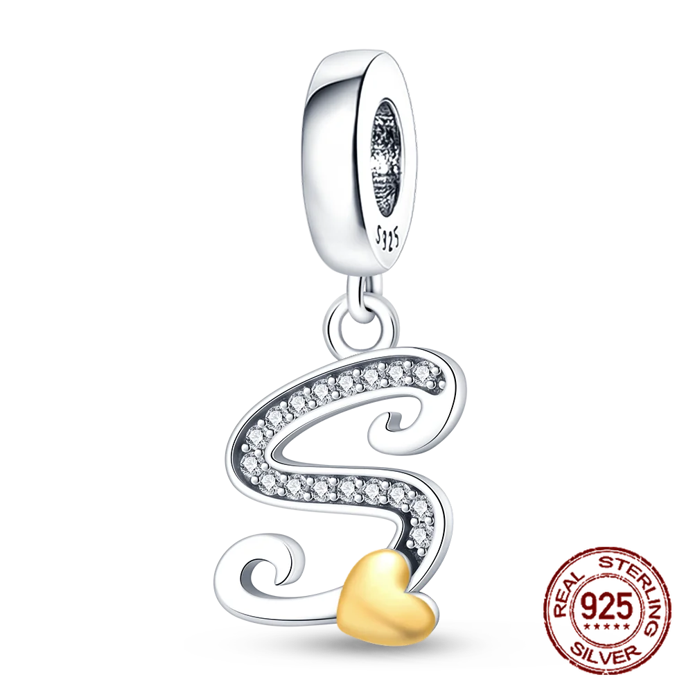 925 sterling silver A-Z English letters pendant - Bracelet - Pandora style - Sonic Online Shop OM - 48869858672931 