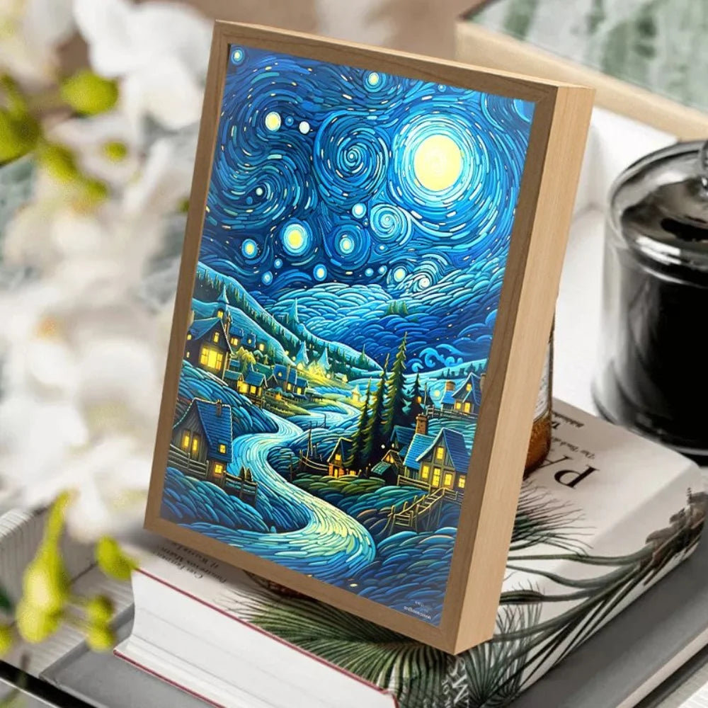 Van Gogh Art Anime LED Light Painting Room Decor