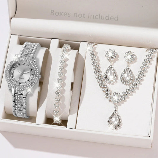 Silver 5PCS/Set Women Watch Roman Numeral Scale Diamond Dial Quartz Wristwatch - Sonic Online Shop OM - Silver 5PCS/Set Women Watch Roman Numeral Scale Diamond Dial Quartz Wristwatch - Sonic Online Shop OM - Silver 5PCS/Set Women Watch Roman Numeral Scale Diamond Dial Quartz Wristwatch - Sonic Online Shop OM - Silver 5PCS/Set Women Watch Roman Numeral Scale Diamond Dial Quartz Wristwatch - Sonic Online Shop OM -   