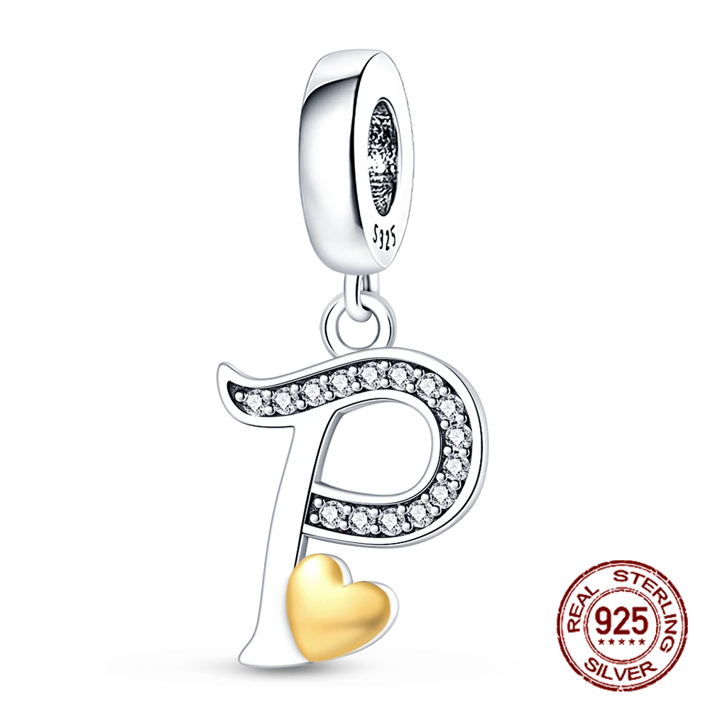 925 sterling silver A-Z English letters pendant - Bracelet - Pandora style - Sonic Online Shop OM - 48869858902307 