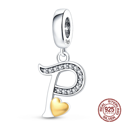 925 sterling silver A-Z English letters pendant - Bracelet - Pandora style - Sonic Online Shop OM - 48869858902307 