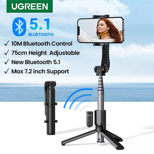 UGREEN Bluetooth Selfie Stick Tripod Stand For IOS Android with Remote - Sonic Online Shop OM - UGREEN Bluetooth Selfie Stick Tripod Stand For IOS Android with Remote - Sonic Online Shop OM - UGREEN Bluetooth Selfie Stick Tripod Stand For IOS Android with Remote - Sonic Online Shop OM -  