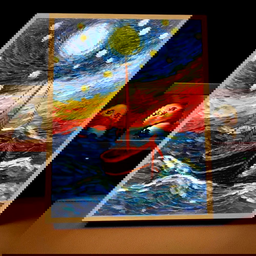 Van Gogh Art Anime LED Light Painting Room Decor - Sonic Online Shop OM -  