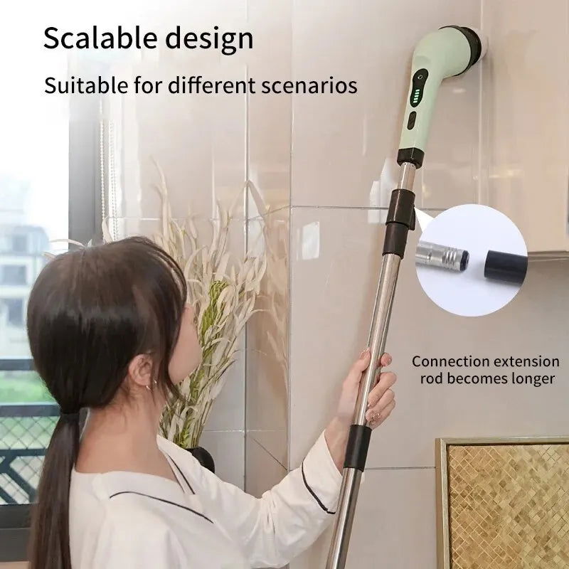 Wireless Electric Cleaning Brush Bathroom Window Kitchen Automotive Multifunctional Household Rotating Cleaning Machine - Sonic Online Shop OM - Wireless Electric Cleaning Brush - Sonic Online Shop OM 