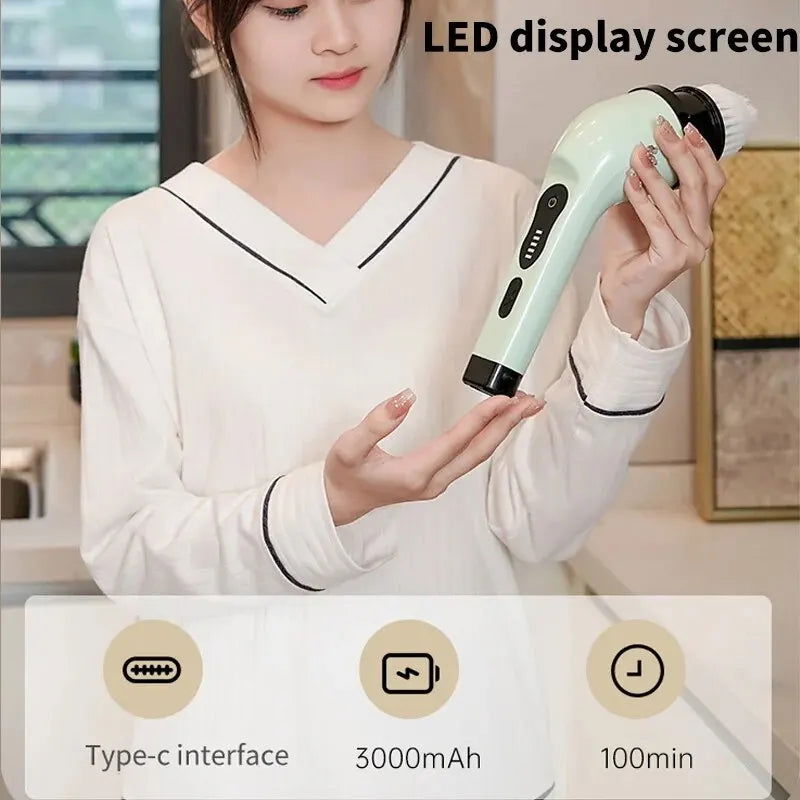 Wireless Electric Cleaning Brush Bathroom Window Kitchen Automotive Multifunctional Household Rotating Cleaning Machine - Sonic Online Shop OM - Wireless Electric Cleaning Brush - Sonic Online Shop OM 